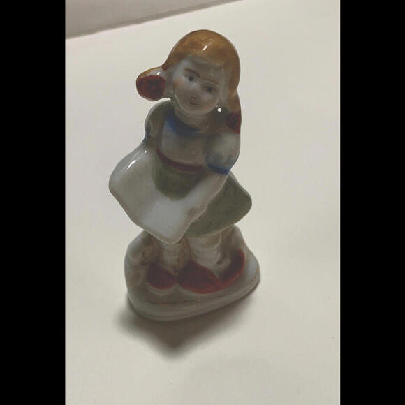 Other - Vintage Made In Japan Ceramic Girl Holding A Book Figurine Decor Collectable